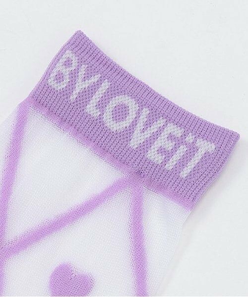 by LOVEiT / バイ ラビット ソックス | シアーハートクルーソックス | 詳細1
