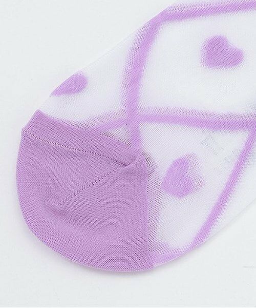 by LOVEiT / バイ ラビット ソックス | シアーハートクルーソックス | 詳細2