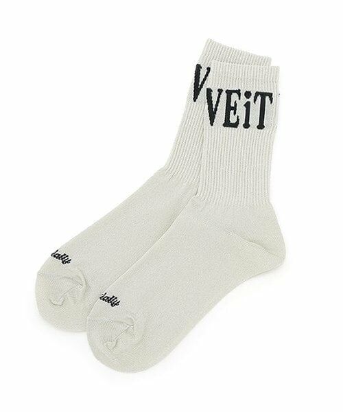 by LOVEiT / バイ ラビット ソックス | ラメリブクルーソックス（グレー）