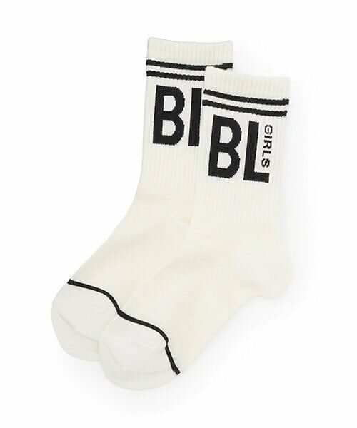 by LOVEiT / バイ ラビット ソックス | ロゴミニ丈クルーソックス（オフ ホワイト）