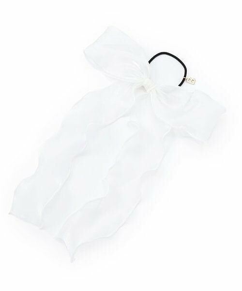 by LOVEiT / バイ ラビット ヘアゴム・シュシュ | シフォンリボンポニー（オフ ホワイト）