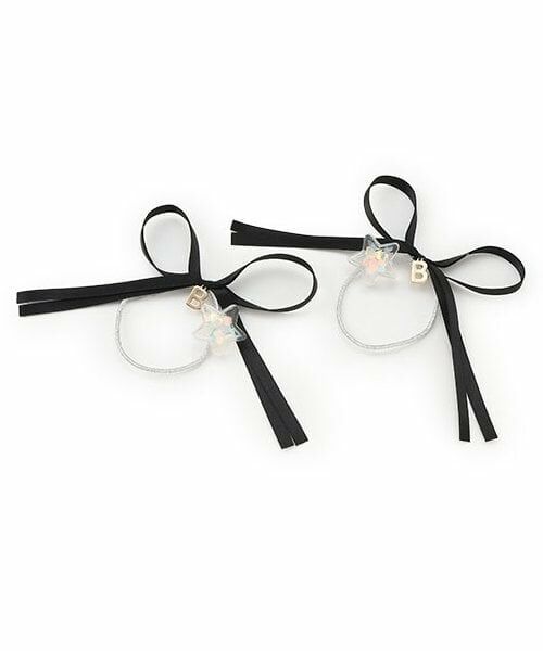 by LOVEiT / バイ ラビット ヘアゴム・シュシュ | 星リボンポニー（黒）