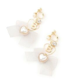by LOVEiT / バイ ラビット ピアス・イヤリング | ハートリボンイヤリング