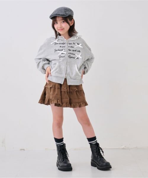 by LOVEiT / バイ ラビット ミニ・ひざ丈スカート | コール楊柳ティアードスカート | 詳細6