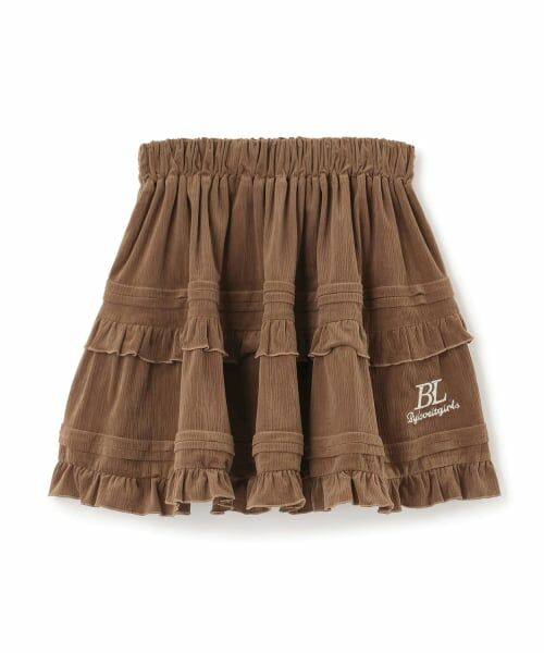 by LOVEiT / バイ ラビット ミニ・ひざ丈スカート | コール楊柳ティアードスカート | 詳細8