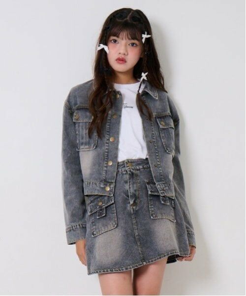 by LOVEiT / バイ ラビット ミニ・ひざ丈スカート | デニムスカパン | 詳細11