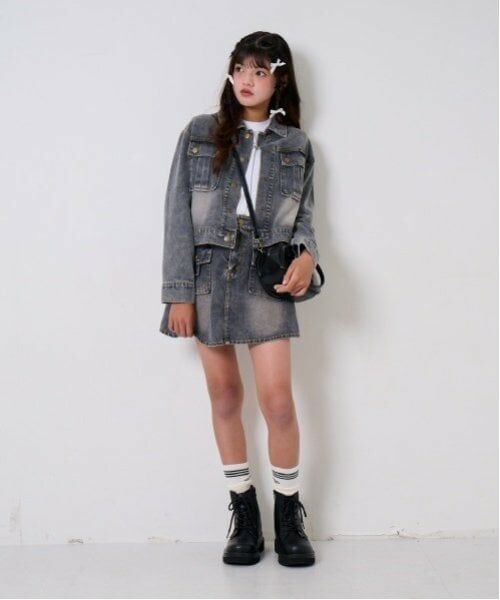 by LOVEiT / バイ ラビット ミニ・ひざ丈スカート | デニムスカパン | 詳細12