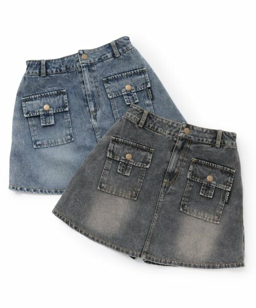 by LOVEiT / バイ ラビット ミニ・ひざ丈スカート | デニムスカパン | 詳細9