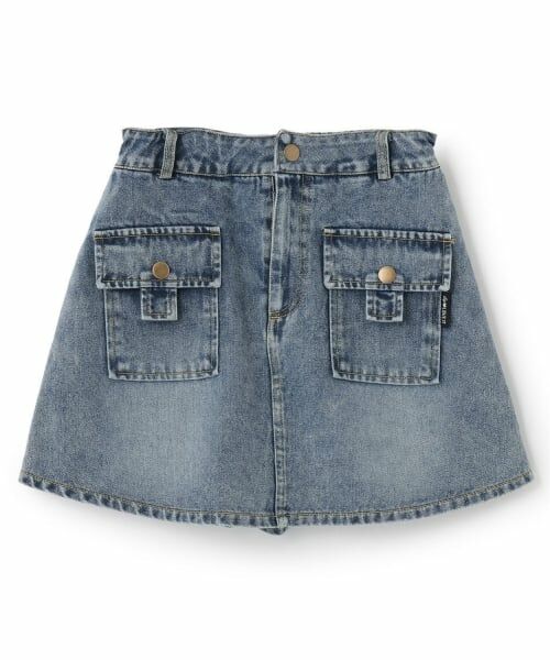 by LOVEiT / バイ ラビット ミニ・ひざ丈スカート | デニムスカパン（ブルー）