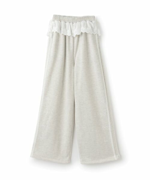 by LOVEiT / バイ ラビット その他パンツ | サイドレースパンツ（シロ杢）