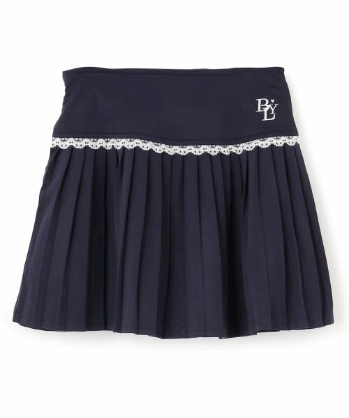 by LOVEiT / バイ ラビット ミニ・ひざ丈スカート | ティアードプリーツスカート（紺）