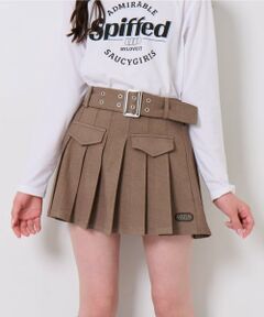 by LOVEiT / バイ ラビット ミニ・ひざ丈スカート | ベルトつきタックスカート