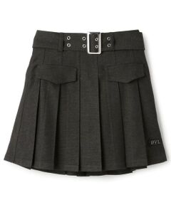 by LOVEiT / バイ ラビット ミニ・ひざ丈スカート | ベルトつきタックスカート