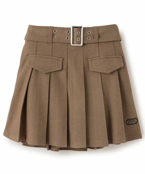 by LOVEiT / バイ ラビット ミニ・ひざ丈スカート | ベルトつきタックスカート | 詳細6