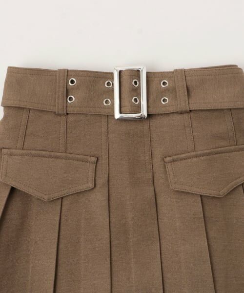 by LOVEiT / バイ ラビット ミニ・ひざ丈スカート | ベルトつきタックスカート | 詳細8