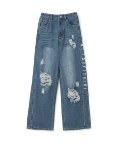 by LOVEiT / バイ ラビット その他パンツ | サイド切り替えダメージデニム