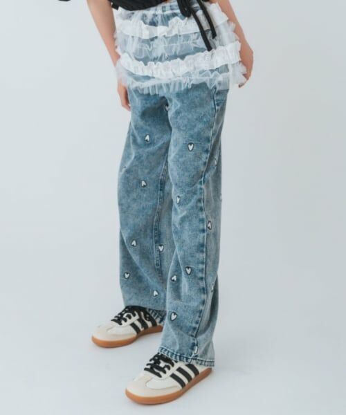 by LOVEiT / バイ ラビット その他パンツ | 【Cuugal8月号掲載】ハート刺しゅうパンツ(ブルー)