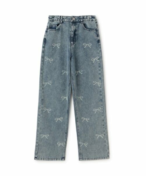 by LOVEiT / バイ ラビット その他パンツ | 【WEB限定】リボン抜染パンツ（ブルー）