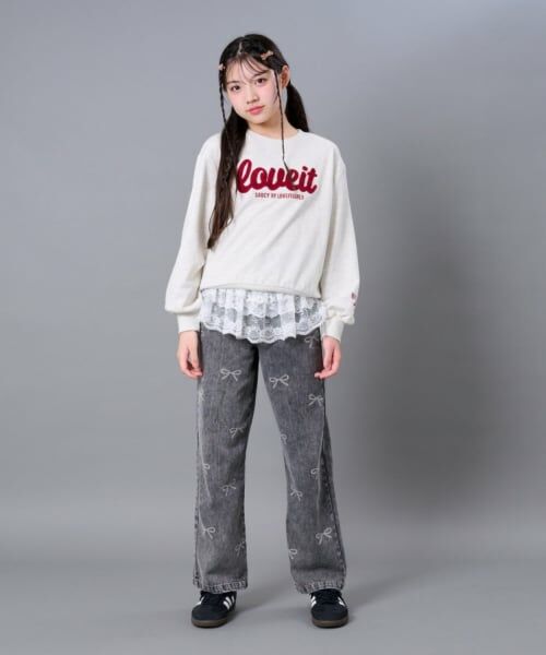 by LOVEiT / バイ ラビット その他パンツ | 【WEB限定】リボン抜染パンツ | 詳細1