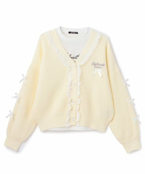 by LOVEiT / バイ ラビット カーディガン・ボレロ | リボンポイントカーデTシャツセット | 詳細6