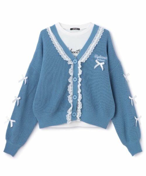 by LOVEiT / バイ ラビット カーディガン・ボレロ | リボンポイントカーデTシャツセット | 詳細7