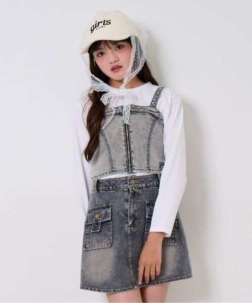 by LOVEiT / バイ ラビット キャミソール・チューブトップ | デニムビスチェ（グレー）