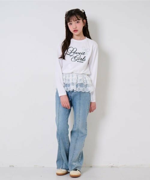 by LOVEiT / バイ ラビット Tシャツ | 【WEB限定】キラキラリボンTシャツ | 詳細1