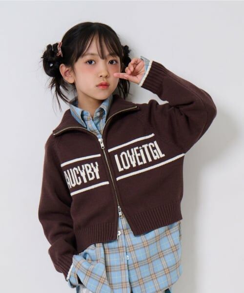 by LOVEiT / バイ ラビット カーディガン・ボレロ | Wジップカーディガン（茶）