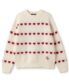 by LOVEiT / バイ ラビット ニット・セーター | ハートボーダーニット