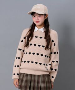 by LOVEiT / バイ ラビット ニット・セーター | ハートボーダーニット