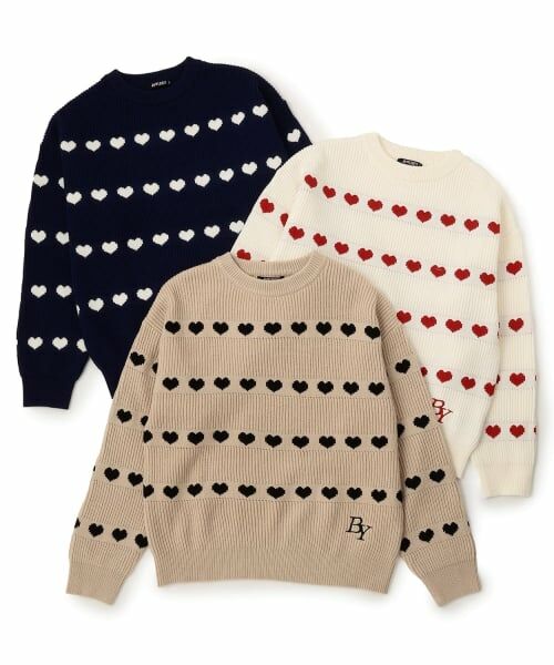 by LOVEiT / バイ ラビット ニット・セーター | ハートボーダーニット | 詳細6