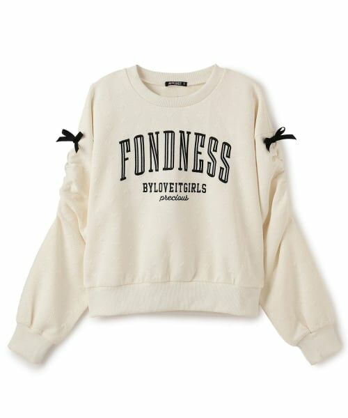 by LOVEiT / バイ ラビット スウェット | リボンプルオーバー（オフ ホワイト）