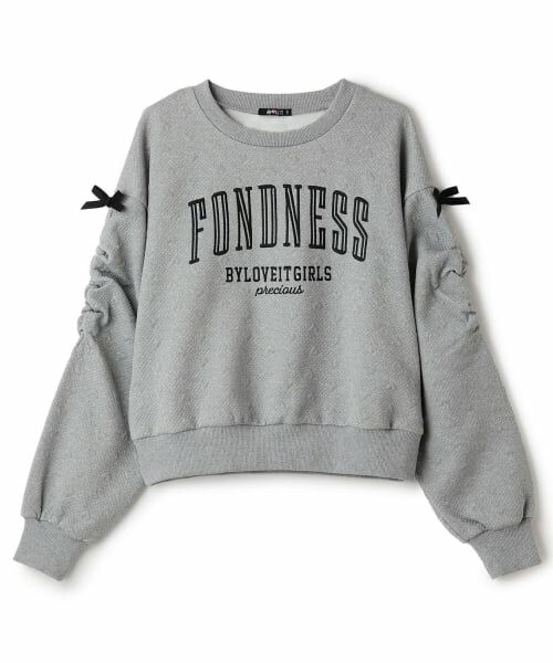 by LOVEiT / バイ ラビット スウェット | リボンプルオーバー（ミディアム グレー）