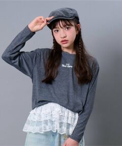 by LOVEiT / バイ ラビット Tシャツ | ミニロゴロング丈Tシャツ