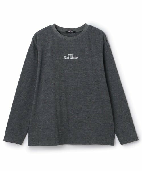 by LOVEiT / バイ ラビット Tシャツ | ミニロゴロング丈Tシャツ | 詳細3