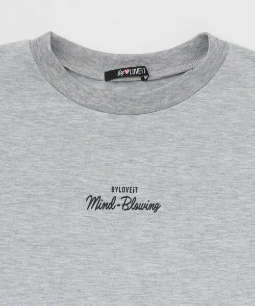 by LOVEiT / バイ ラビット Tシャツ | ミニロゴロング丈Tシャツ | 詳細7