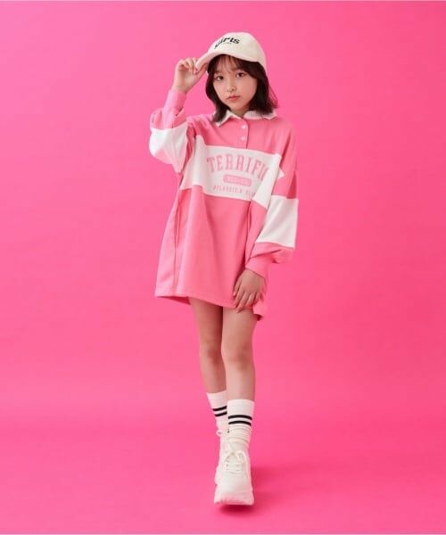 by LOVEiT / バイ ラビット ミニ丈・ひざ丈ワンピース | ラガーワンピース | 詳細1