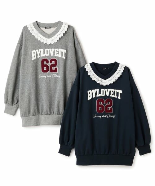 by LOVEiT / バイ ラビット スウェット | レースつきナンバリングプルオーバー | 詳細2