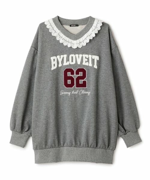by LOVEiT / バイ ラビット スウェット | レースつきナンバリングプルオーバー | 詳細3