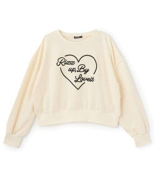 by LOVEiT / バイ ラビット スウェット | ハートロゴプルオーバー（アイボリー）