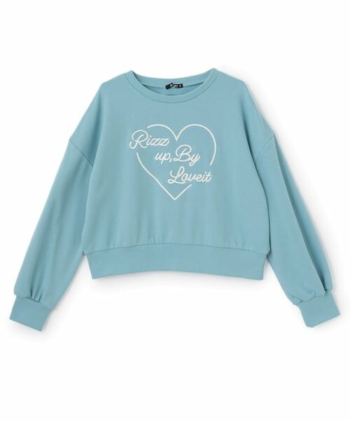 by LOVEiT / バイ ラビット スウェット | ハートロゴプルオーバー（ブルー）