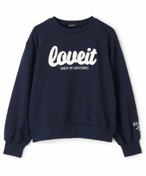 by LOVEiT / バイ ラビット スウェット | サガラ刺しゅうプルオーバー(紺)