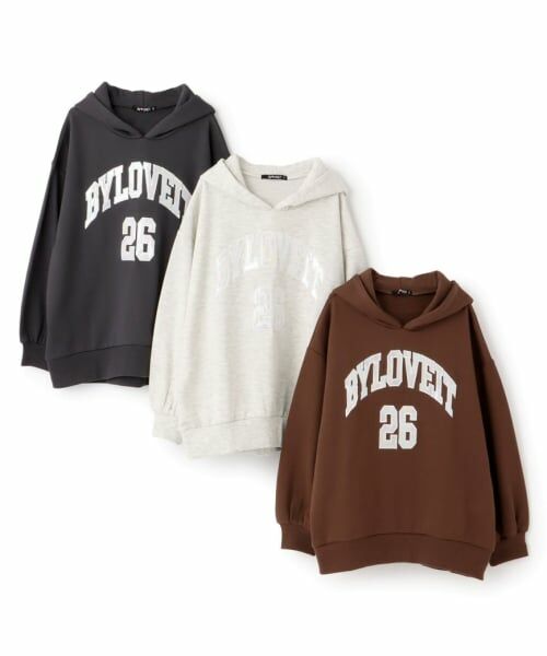 by LOVEiT / バイ ラビット スウェット | オーロラパッチロングフーディ | 詳細3
