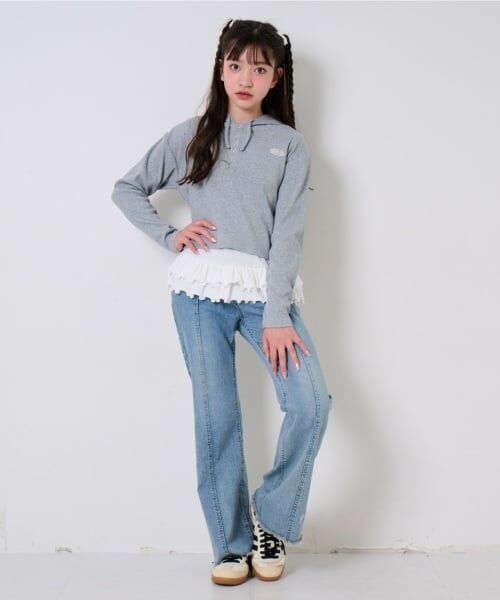 by LOVEiT / バイ ラビット Tシャツ | フリルタンクつきプルオーバー | 詳細1