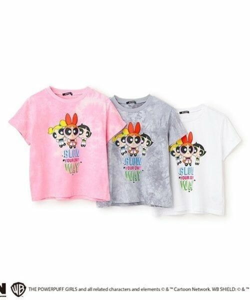 by LOVEiT / バイ ラビット Tシャツ | 【The Powerpuff Girls】タイダイ風ルーズTシャツ | 詳細10