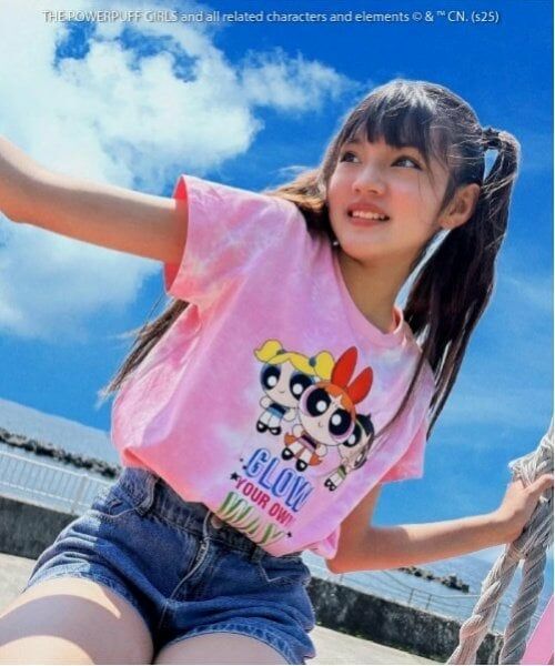 by LOVEiT / バイ ラビット Tシャツ | 【The Powerpuff Girls】タイダイ風ルーズTシャツ（ピンク）