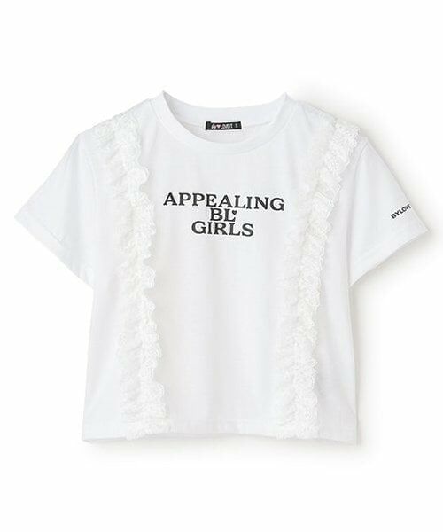 by LOVEiT / バイ ラビット Tシャツ | 【Cuugal8月号掲載】【接触冷感】フロントレースTシャツ（オフ ホワイト）