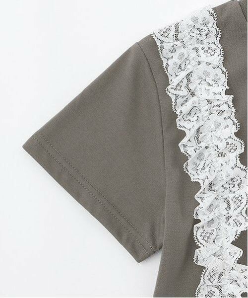 by LOVEiT / バイ ラビット Tシャツ | 【Cuugal8月号掲載】【接触冷感】フロントレースTシャツ | 詳細4