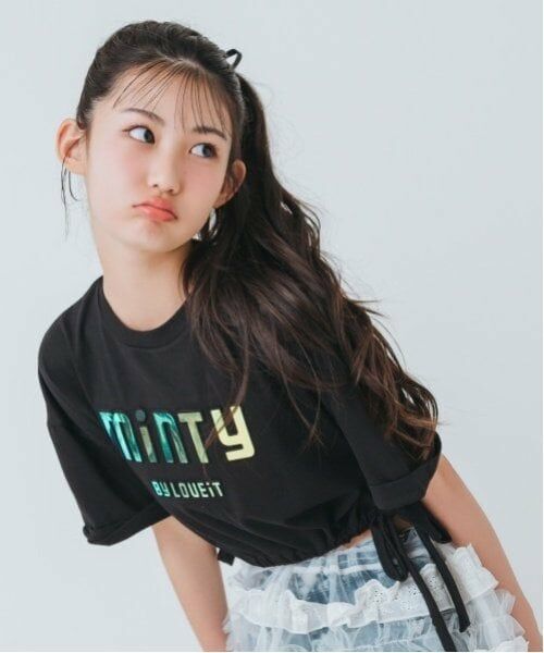by LOVEiT / バイ ラビット Tシャツ | 【Cuugal8月号掲載】【接触冷感】エンボスドロストTシャツ（黒）