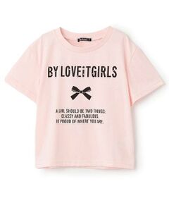 by LOVEiT / バイ ラビット Tシャツ | 【接触冷感】ロゴリボンプリントTシャツ